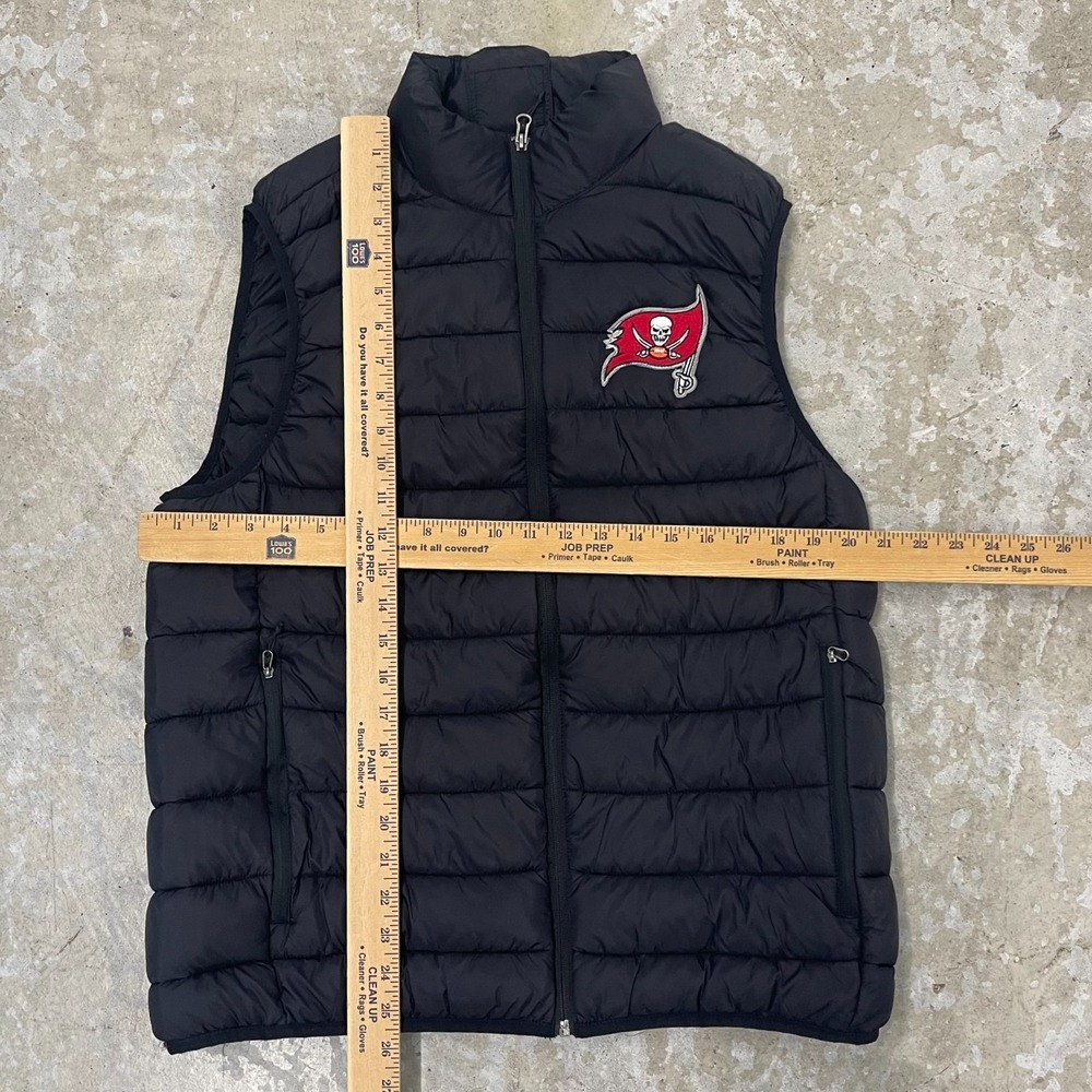 Tampa Bay Buccaneers Vest Mens Medium Black NFL Darius Rucker Puffer Full Zip - Picture 6 of 11